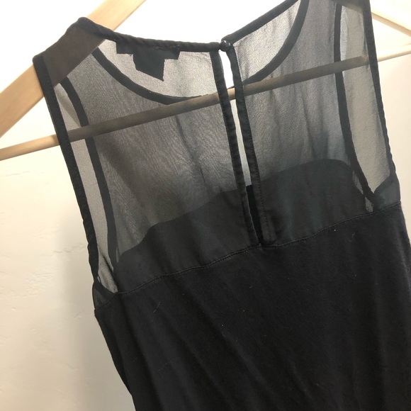 Black Tank with Mesh Top - Picture 3 of 4